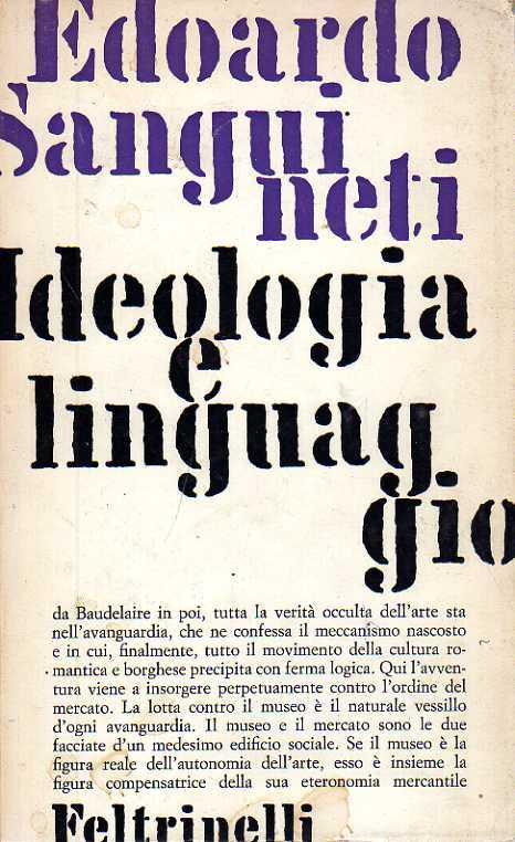 Ideologia e linguaggio - Edoardo Sanguineti - copertina
