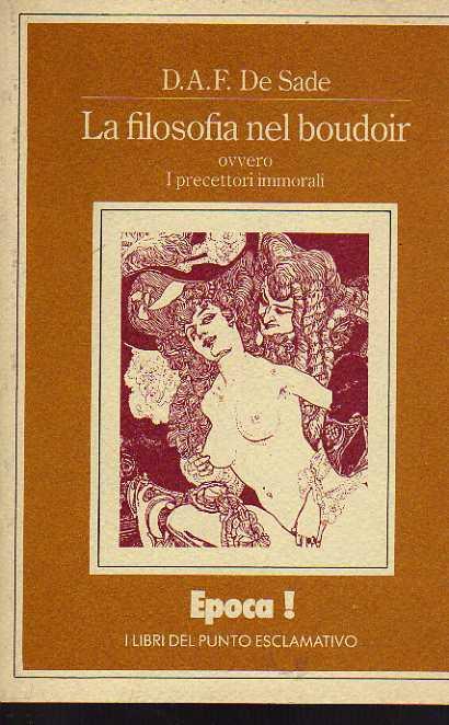 La filosofia nel Boudoir - copertina