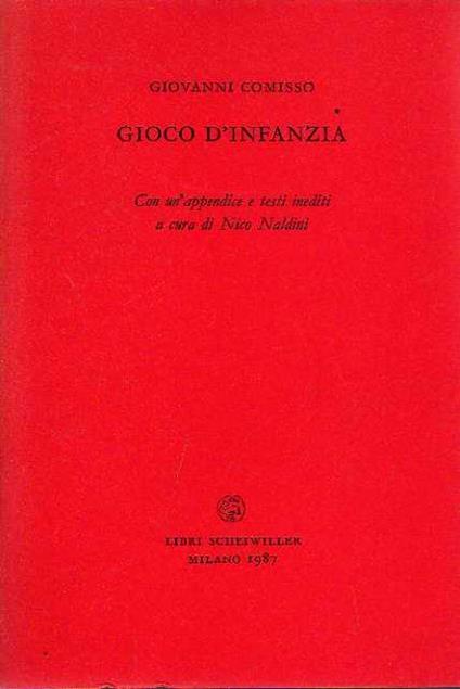 Gioco d'infanzia - Giovanni Comisso - copertina