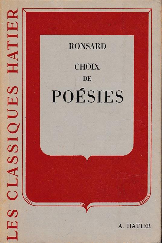 Choix De Poesies - copertina