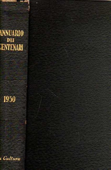 Annuario dei centenari. 1950 - copertina