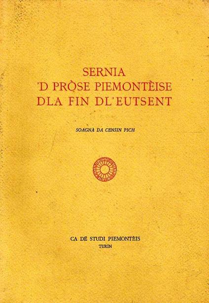 Sernia 'D Prose Piemonteise Dla Fin Dl'Eutsent - copertina