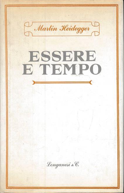 Essere e tempo - Martin Heidegger - copertina