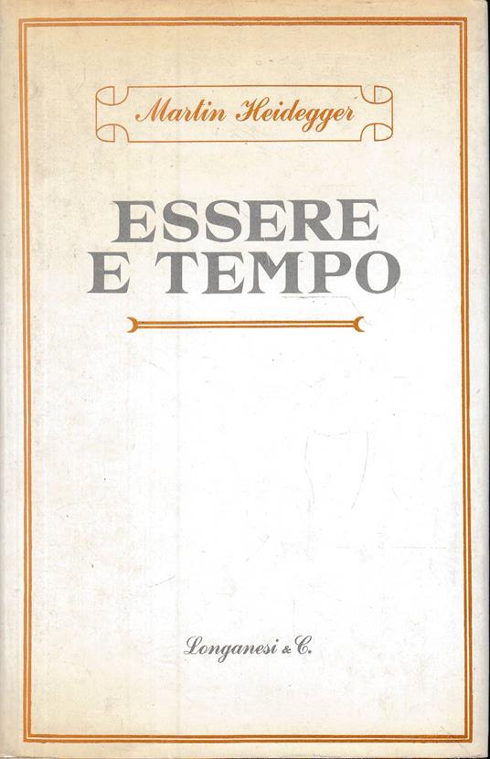 Essere e tempo - Martin Heidegger - copertina