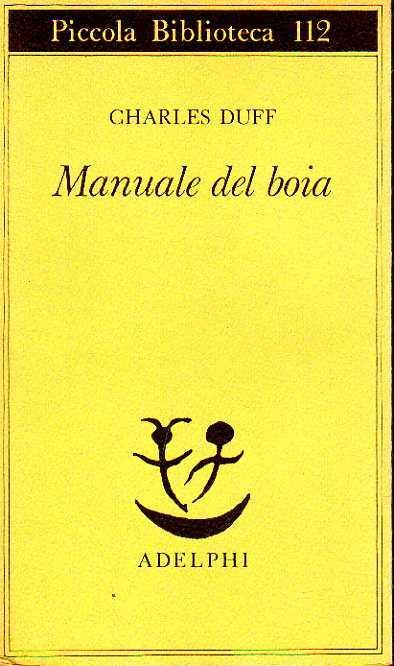 Manuale del boia - Charles Duff - copertina