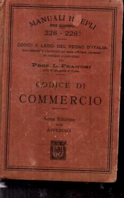 Codice di Commercio - L. Franchi - copertina