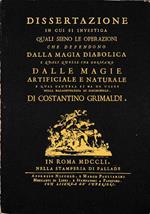 Dissertazione In Cui Si Investiga Quali Sieno Le Operazioni Che Dependono Dalla Magia