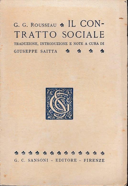 Il contratto sociale - copertina