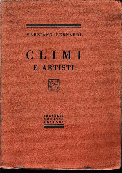 Climi e artisti - copertina