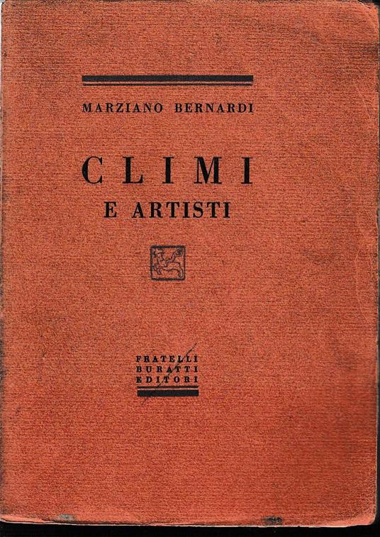 Climi e artisti - copertina