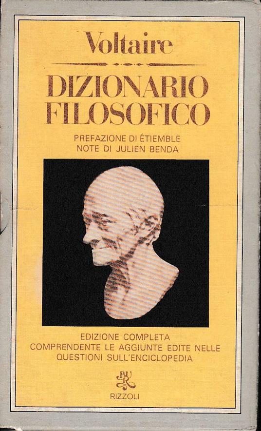 Dizionario Filosofico - copertina