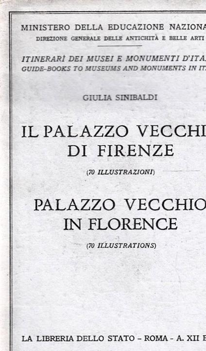 Il palazzo vecchio di Firenze - copertina