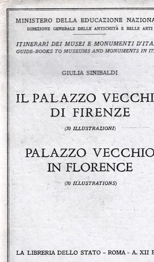Il palazzo vecchio di Firenze - copertina