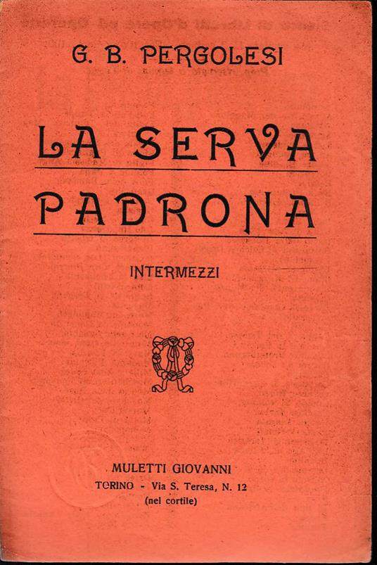 La serva padrona intermezzi - copertina