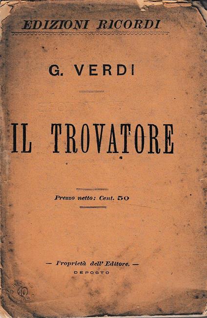 Il trovatore - copertina