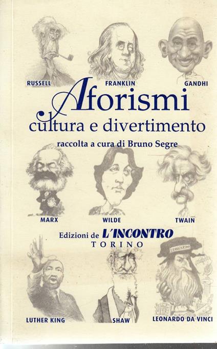 Aforismi Cultura E Divertimento - Bruno Segre - copertina
