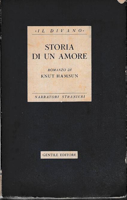 Storia di un amore - Knut Hamsun - copertina