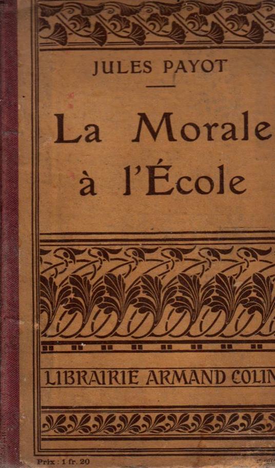 La morale a l'écoles - copertina