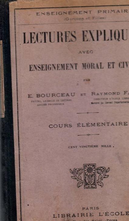Lectures Expliquées avec ensseignement moral et civique - copertina