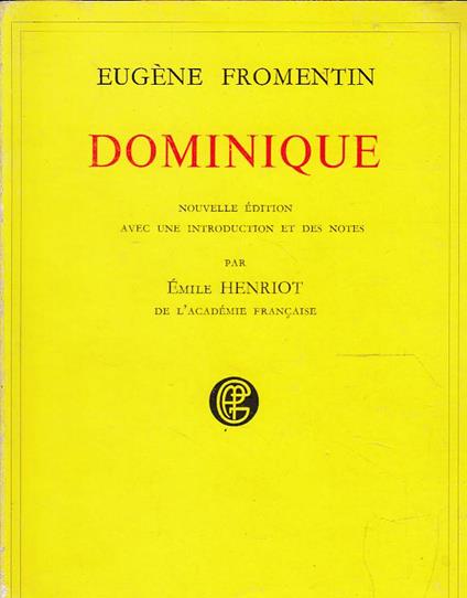 Dominique - Eugène Fromentin - copertina