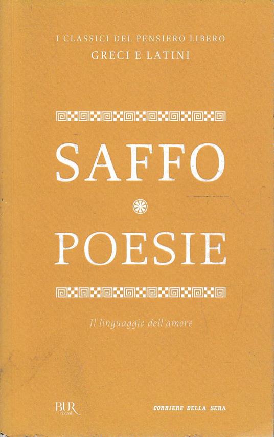 Saffo Poesie - Saffo - copertina