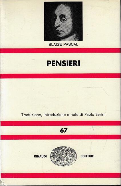 Pensieri - Blaise Pascal - copertina