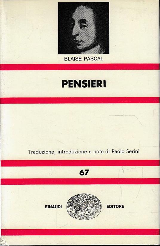 Pensieri - Blaise Pascal - copertina