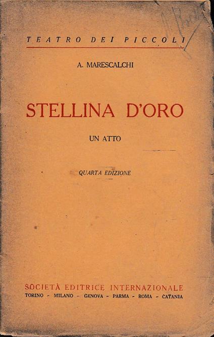 Stellina d'oro - Un atto - copertina