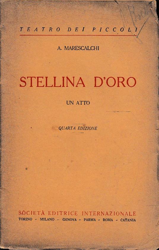 Stellina d'oro - Un atto - copertina
