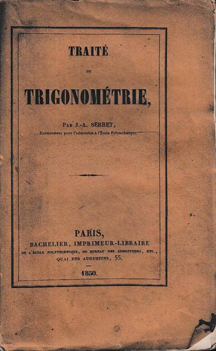 Traité de trigonométrie - copertina