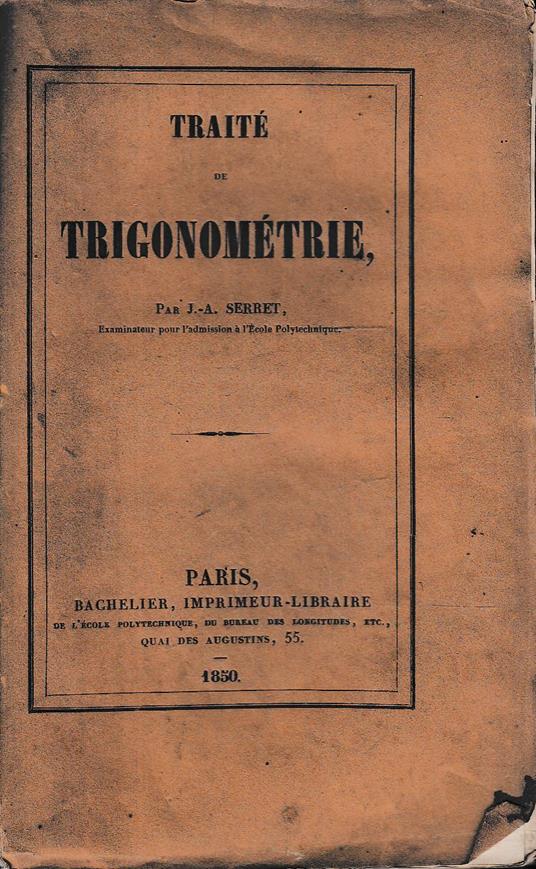 Traité de trigonométrie - copertina