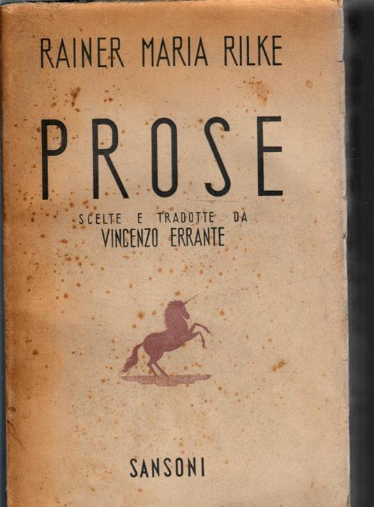 Rilke R.M. - PROSE. STORIE DEL BUON DIO. MALTE LAURIDS BRIGGE - copertina