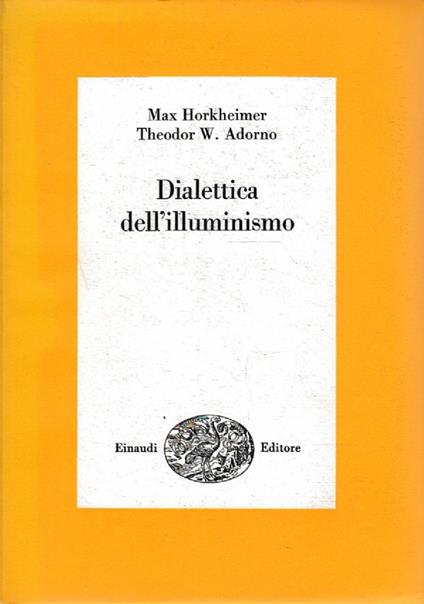 Dialettica dell'Illuminismo - copertina