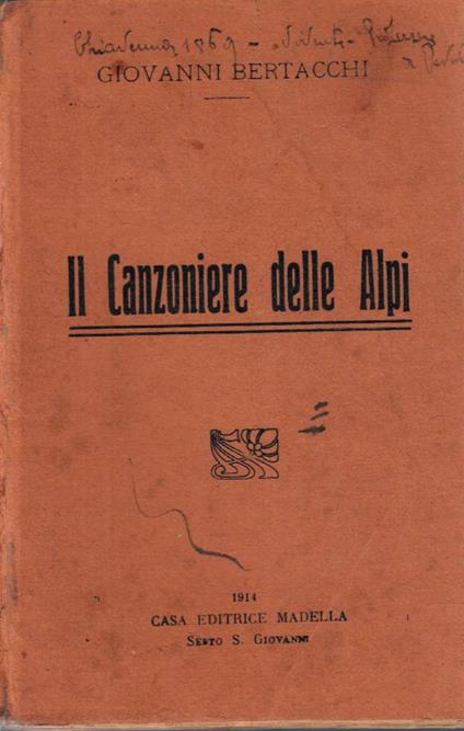 Il Canzoniere Delle Alpi - copertina