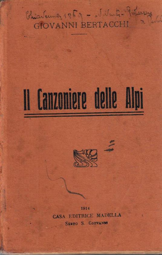 Il Canzoniere Delle Alpi - copertina