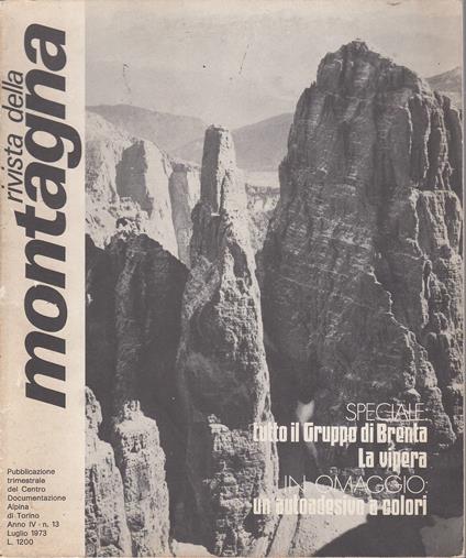 RIVISTA DELLA MONTAGNA n 13 luglio 1973 - copertina