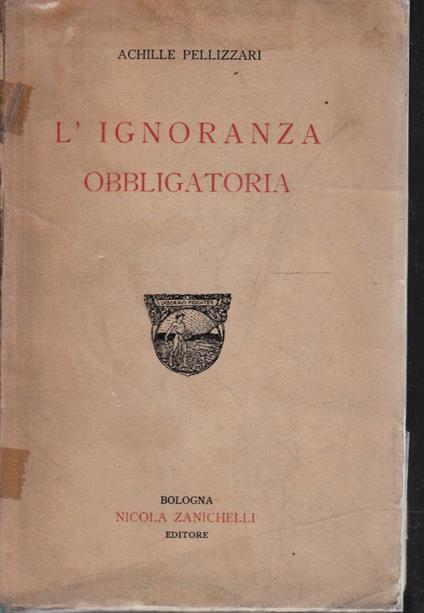 L'ignoranza obbligatoria - copertina