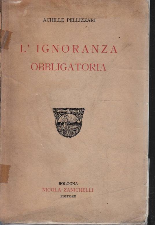 L'ignoranza obbligatoria - copertina