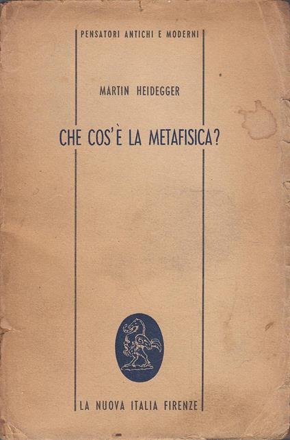 Che cos'è la metafisica? - copertina