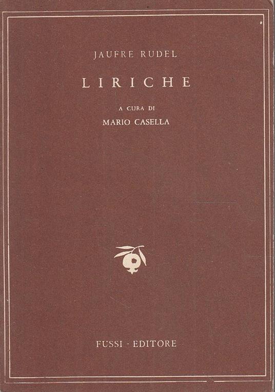 Liriche - Jaufré Rudel - copertina