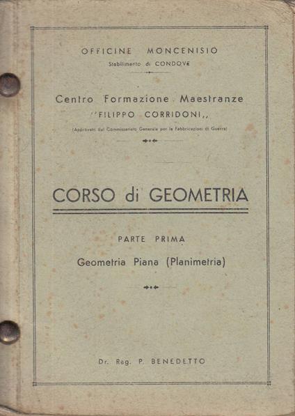 Corso di Geometria - Parte prima - Geometria Piana (Planimetria) - copertina