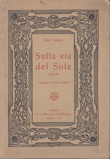Sulla via del sole - Liriche - copertina