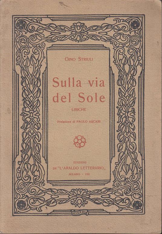 Sulla via del sole - Liriche - copertina