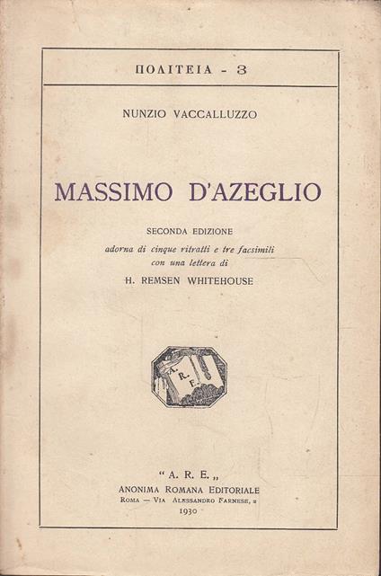 Massimo D'Azeglio - copertina
