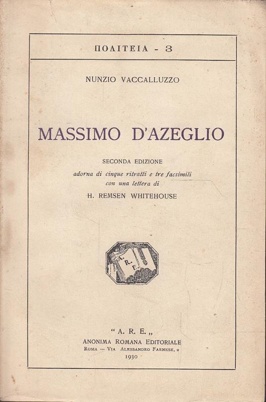 Massimo D'Azeglio - copertina