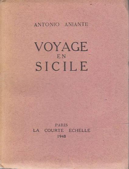 Voyage en Sicile - Antonio Aniante - copertina