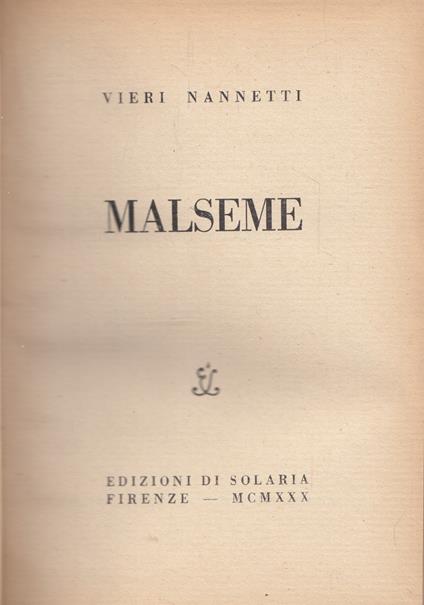 Malseme - copertina