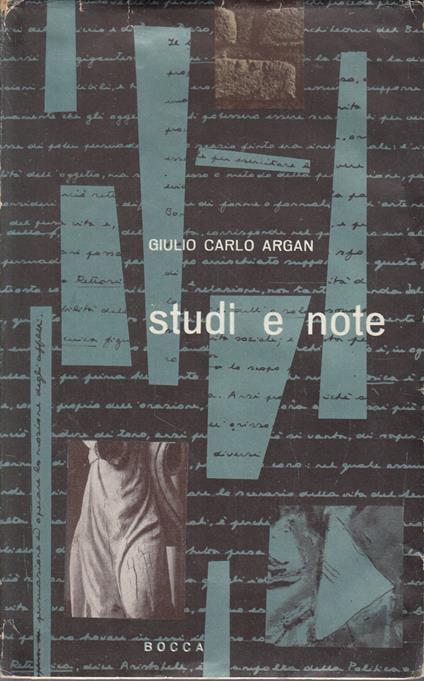 Studi e note - Giulio Carlo Argan - copertina
