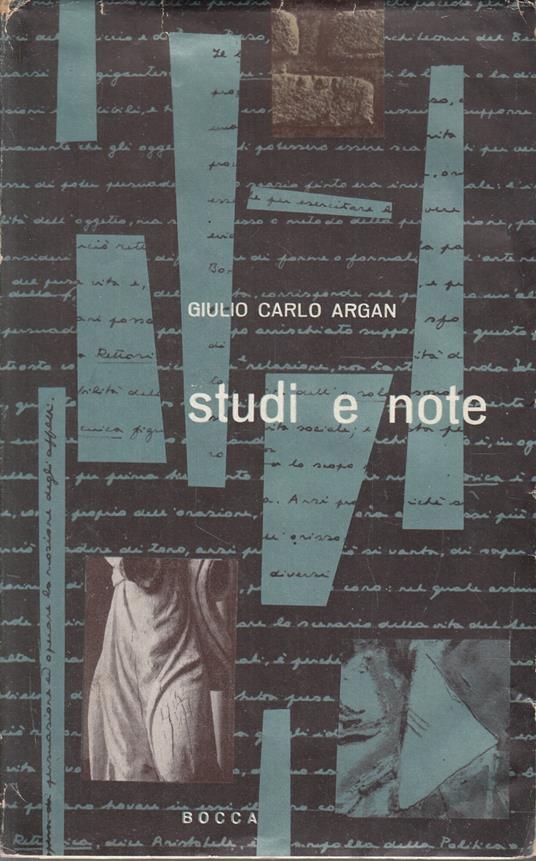 Studi e note - Giulio Carlo Argan - copertina
