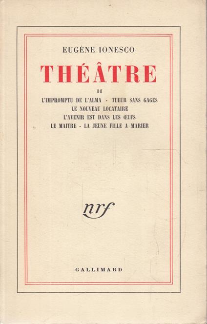 Theatre II - Eugène Ionesco - copertina
